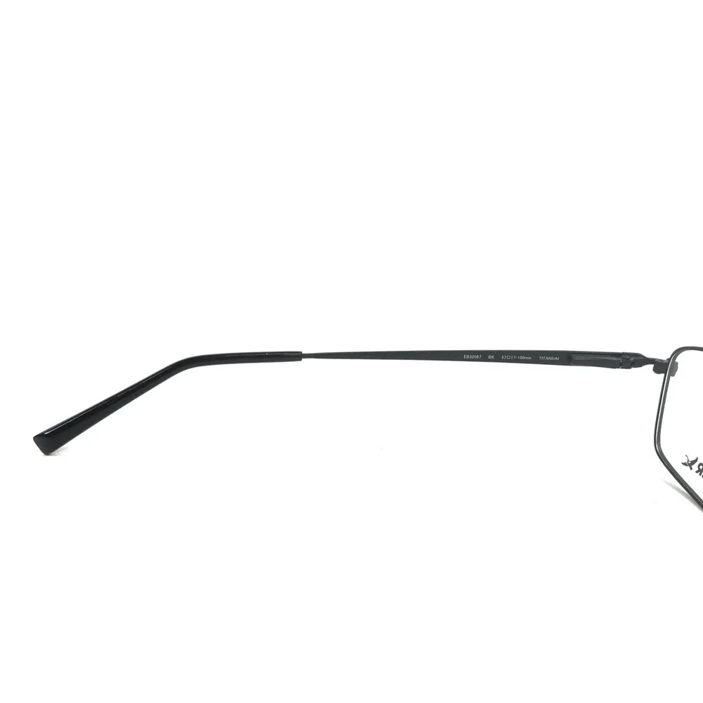 Eddie Bauer Eyeglasses Frames EB32087 BK Black Rectangle Titanium 57-17-150